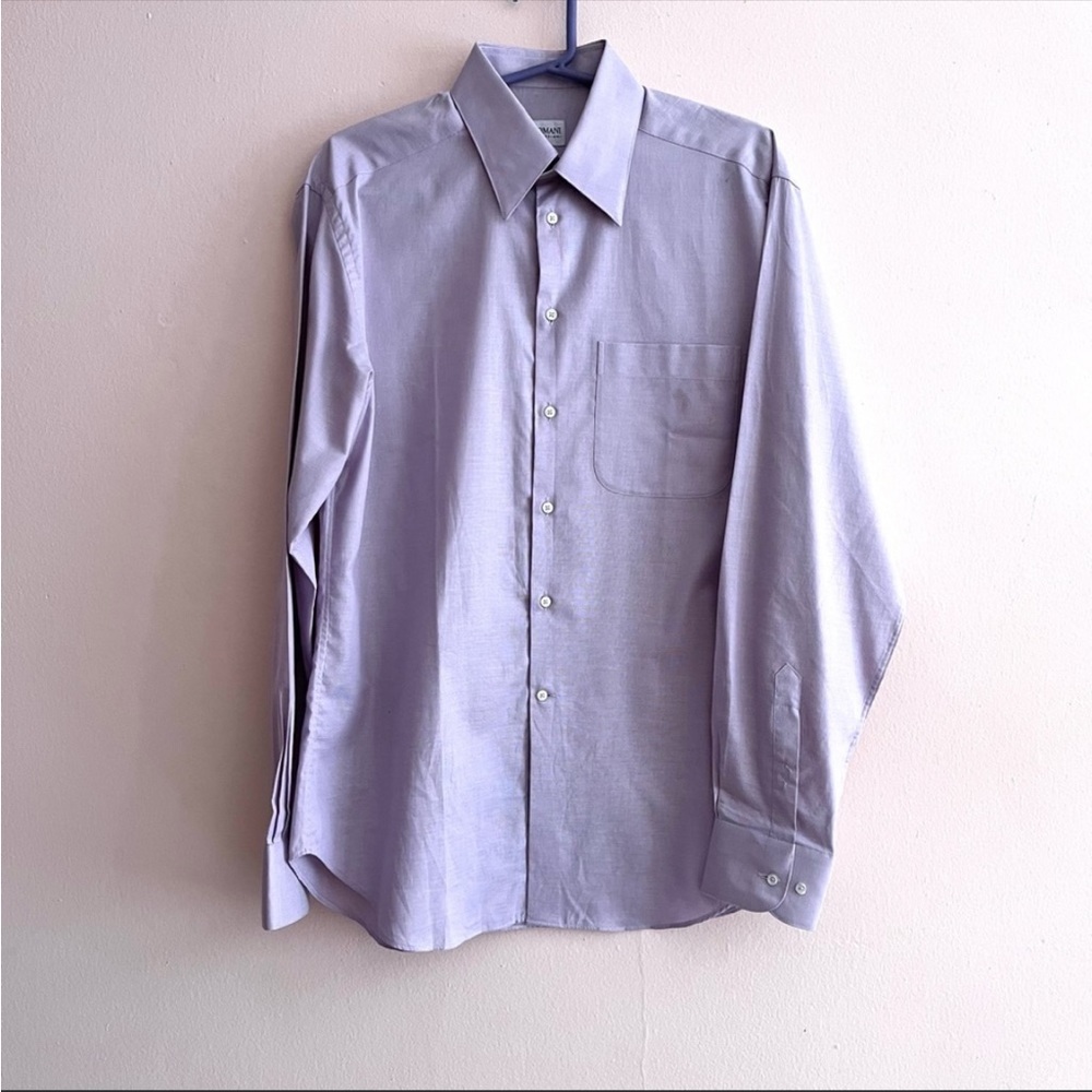 Armani Collezioni Men’s lavender purple button down dress shirt size Large 39